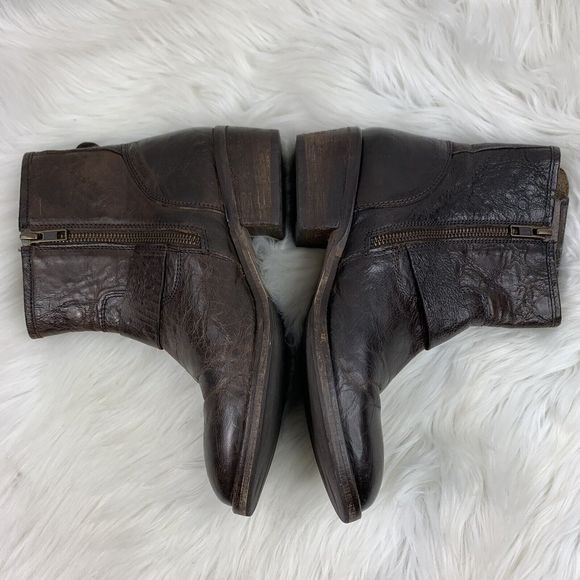 Seychelles Boots Dark Brown Leather Women's Size 6 Buckle Strap Ankles Booties - Picture 8 of 11